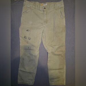 Carhartt Rugged Flex Relaxed Fit Canvas Work Pant Thrashed Distressed 34x34